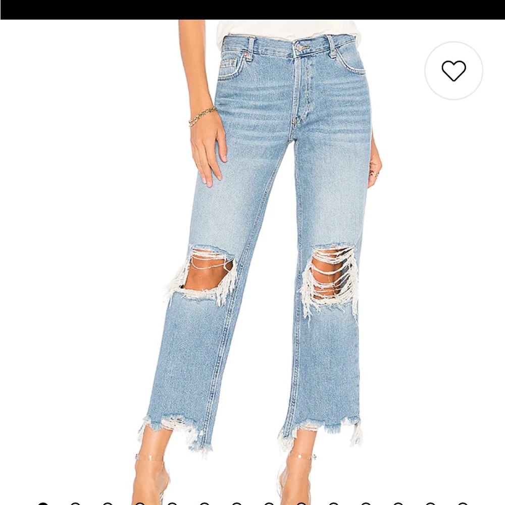 We The Free Maggie Straight Jean in Light Stone
Free People
